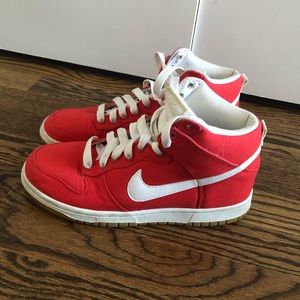 Nike red sneakers size 8.5 womens. Excellent condition